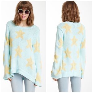 New Wildfox White Label Starry Eyed Star Sweater
